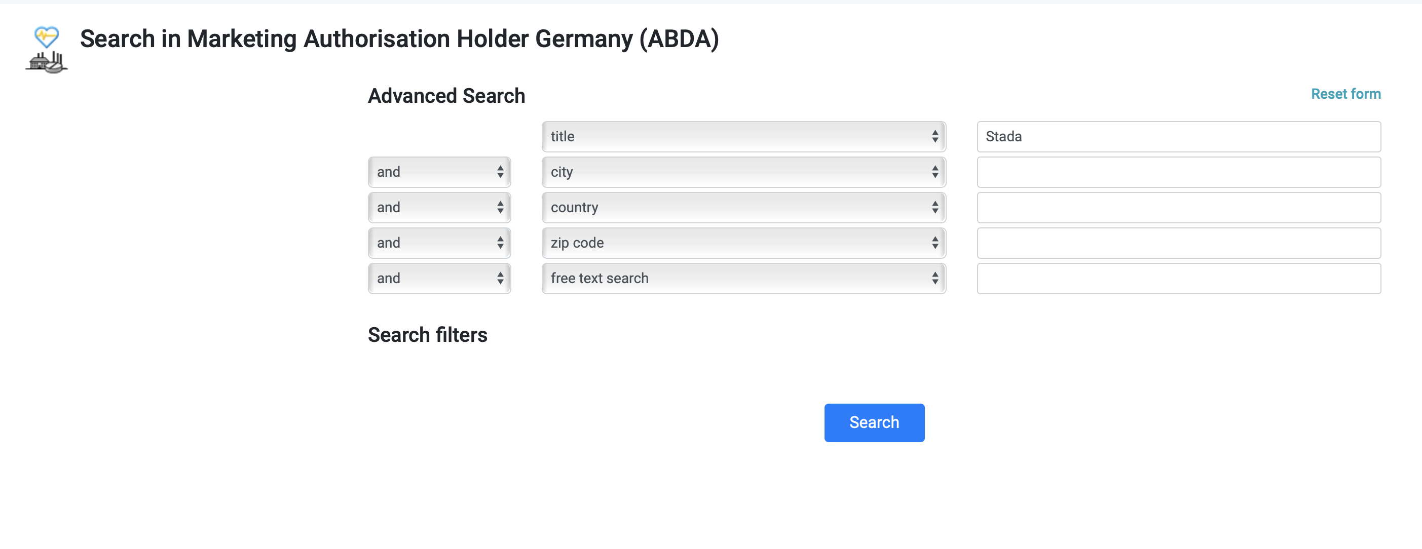 Data model of the Marketing Authorisation Holder Drug Dictionaries linking holders to substances and products