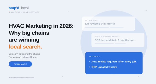 HVAC Marketing in 2026: Why Big Chains Are Winning Local Search (And How to Beat Them) 