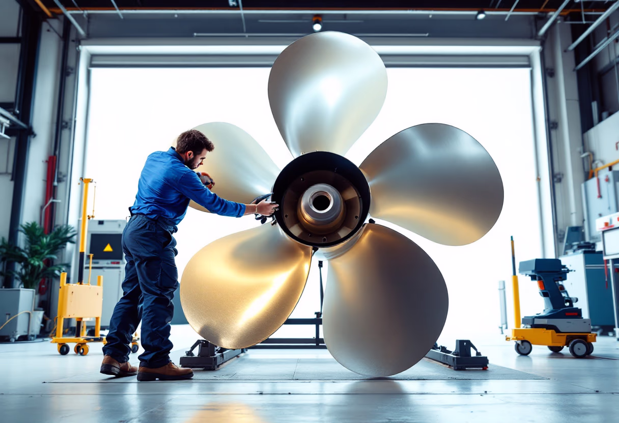 marine repair service, propeller installation