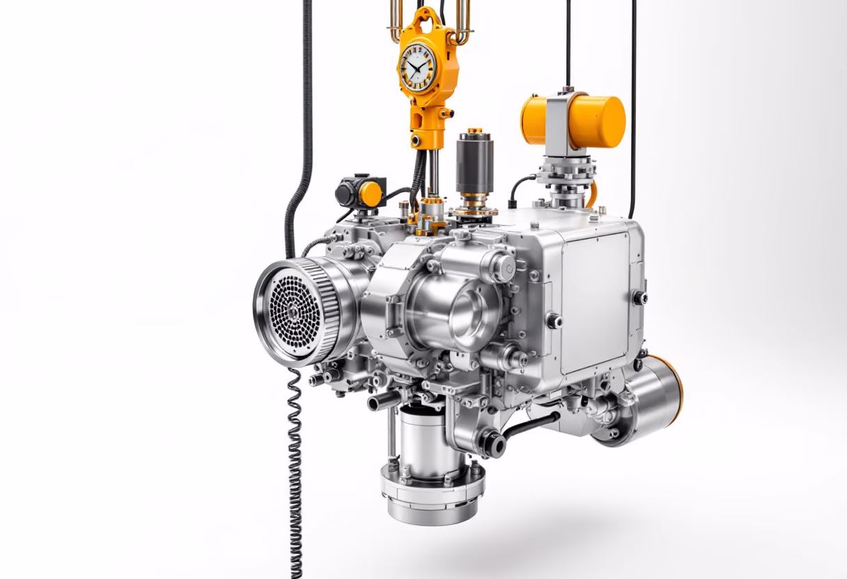image of an engine hoist in an automotive service