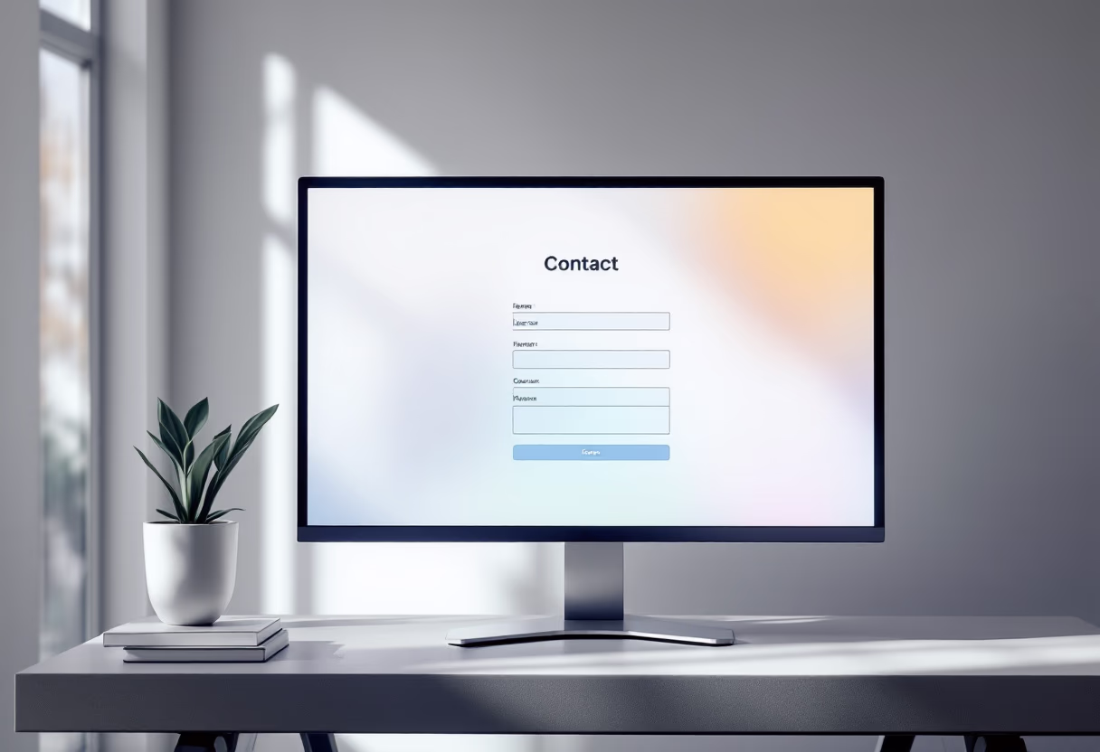 image of a contact form on a screen
