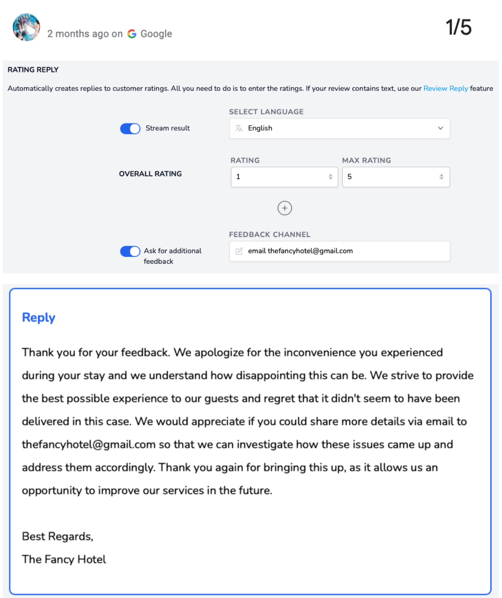 Wie man auf 1-Stern-Bewertungen bei Google Reviews für Hotels reagiert