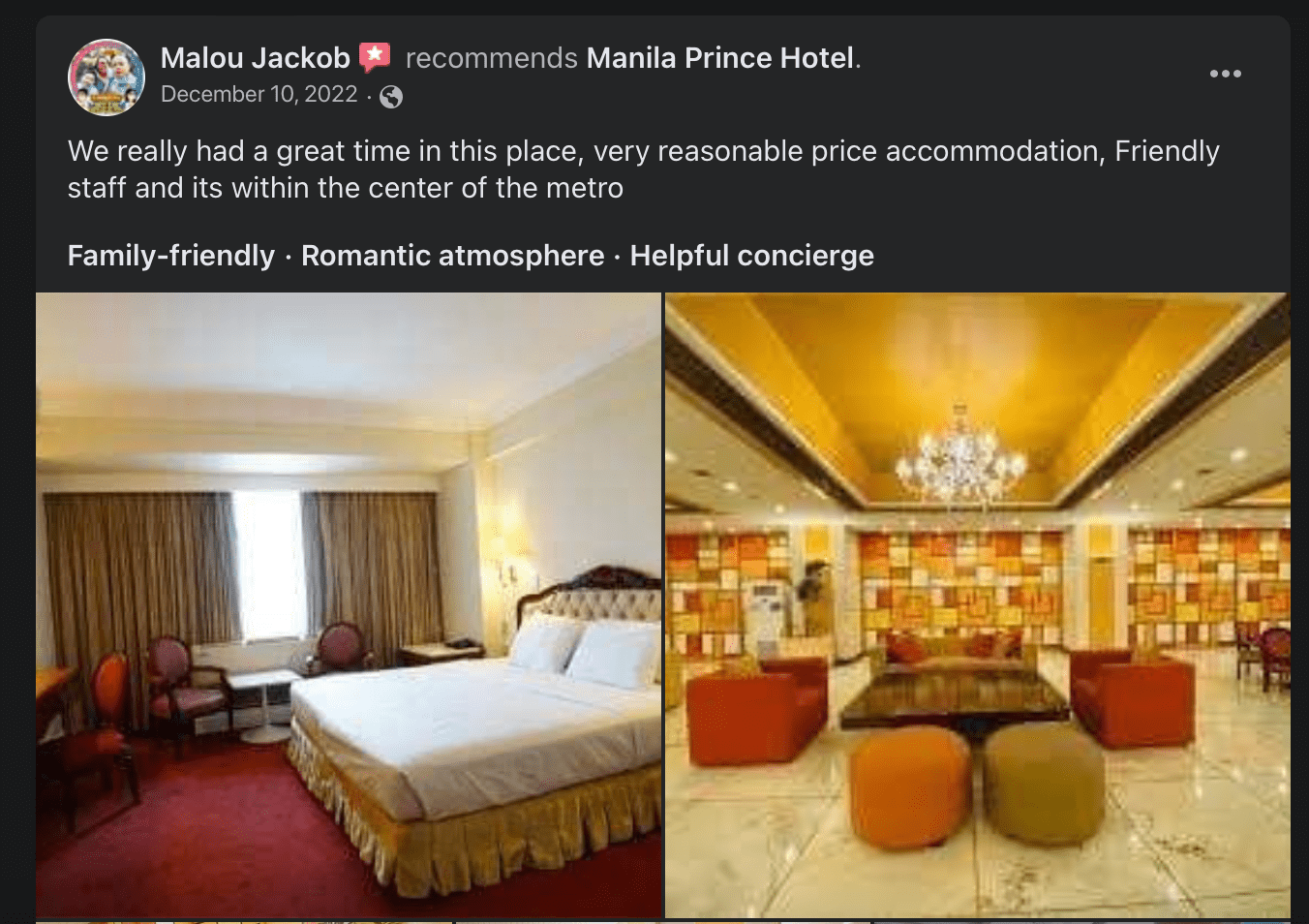 recensione-facebook-hotel-locale