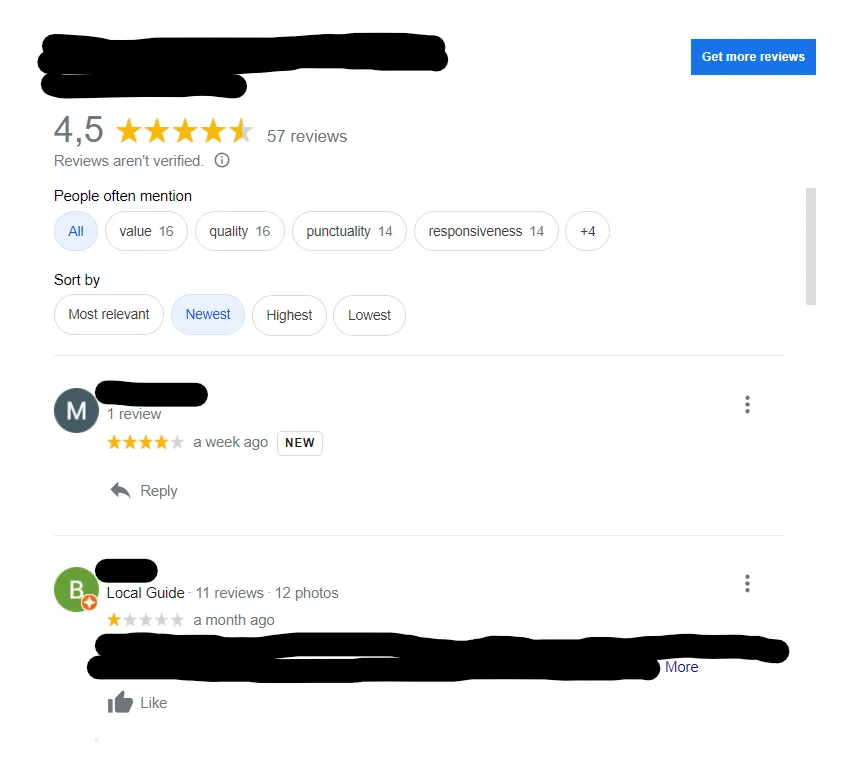 Rispondi alle recensioni di Google My Business