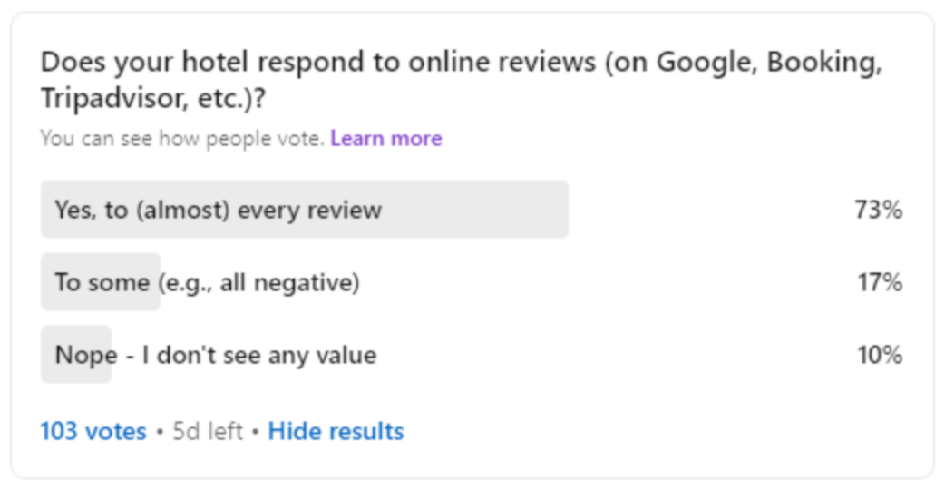 dovresti rispondere al sondaggio sulle recensioni online