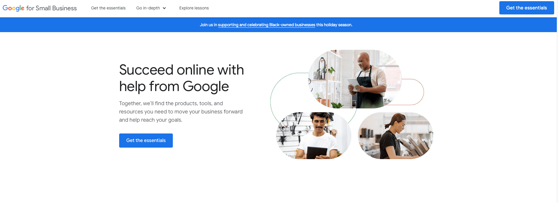 Screenshot eines Kleinunternehmens mit dem Google Dashboard