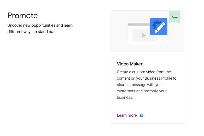 Screenshot aus Google Business Video Maker