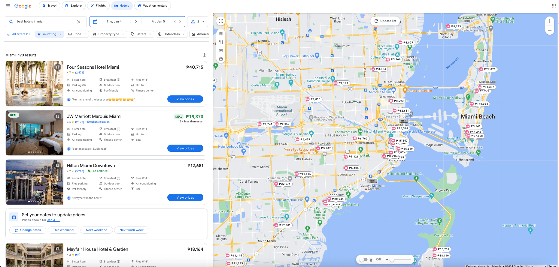 screenshot del pacchetto Google Maps