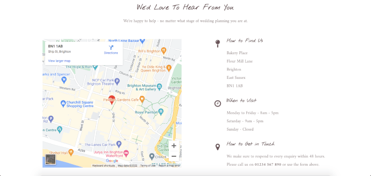 screenshot del sito web di Google Maps