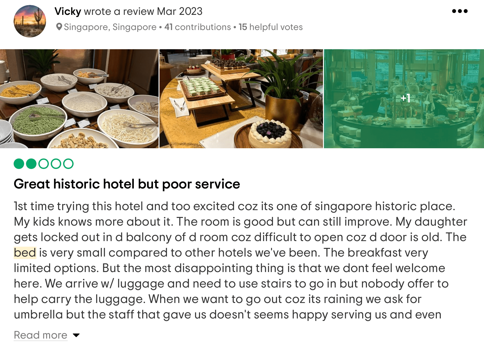 screenshot tripadvisor reclamo hotel letti camere