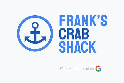 Adesivo di recensione di Google per il campione di Frank's Crab Shack