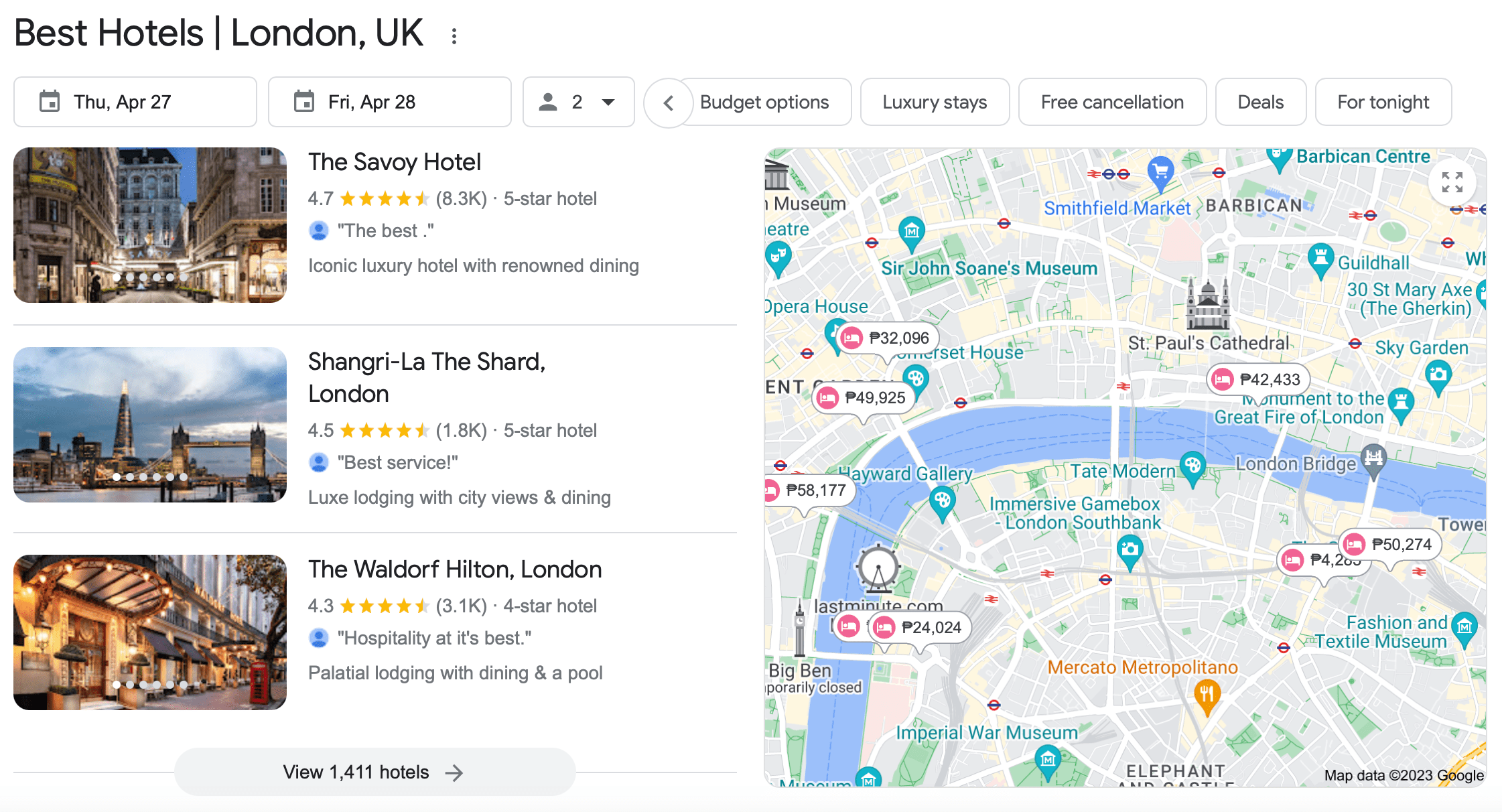 migliori-hotel-di-londra-risultati-di-ricerca-Google