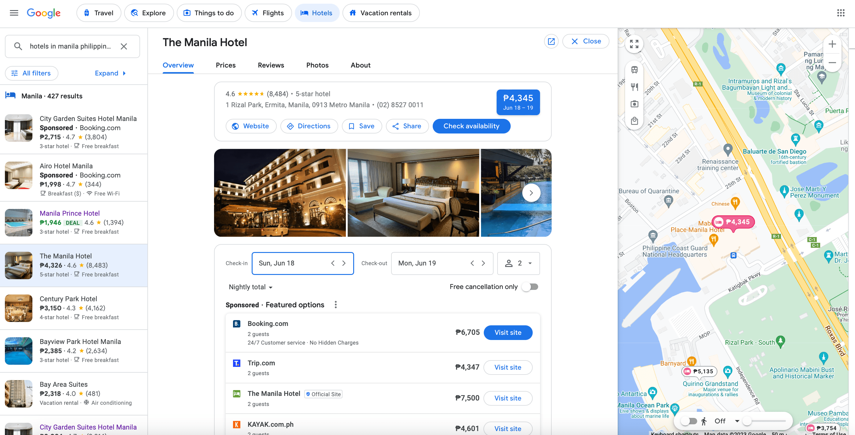 panoramica-di-esempio-google-hotels-listing