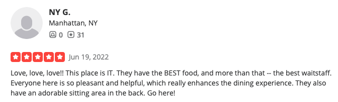recensione appassionata del ristorante