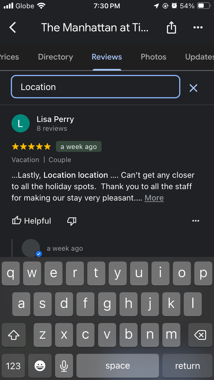 screenshot google map ricerca google recensione