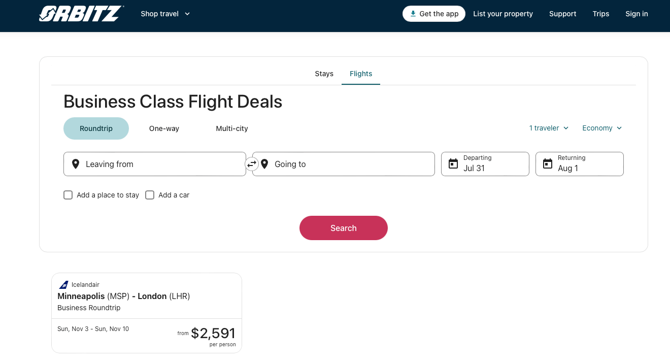 reserva de orbitz