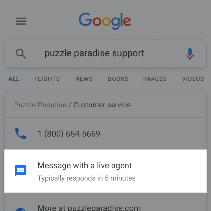 Google-Business-Message-Google-Suche