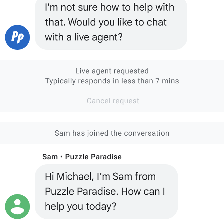 Beispiel-Live-Agent-Transfer