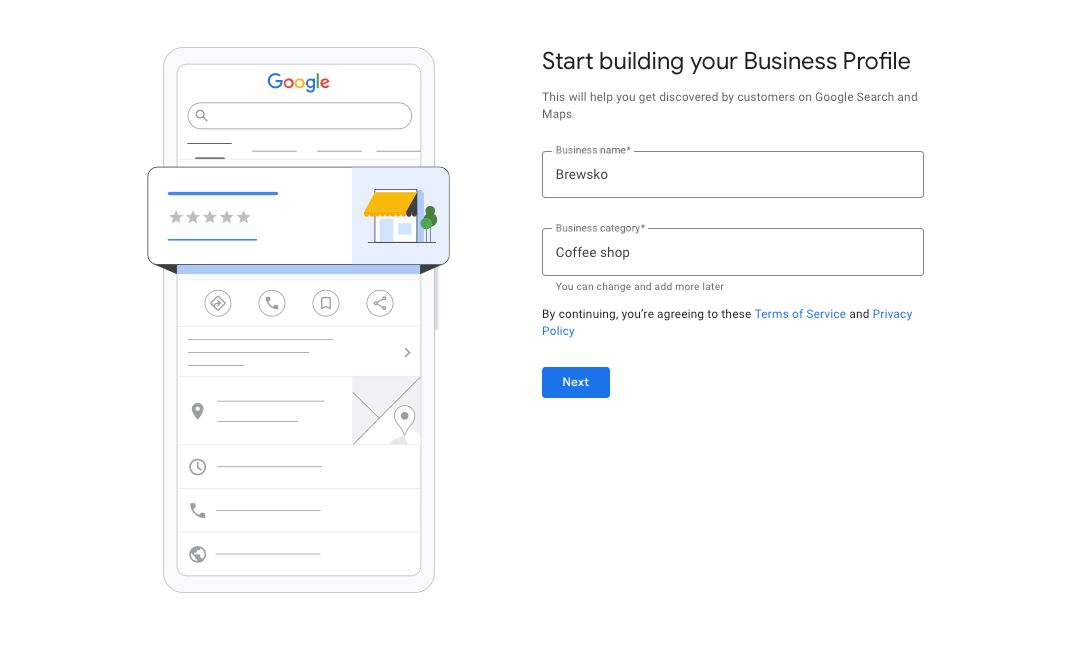 creare un profilo aziendale Google