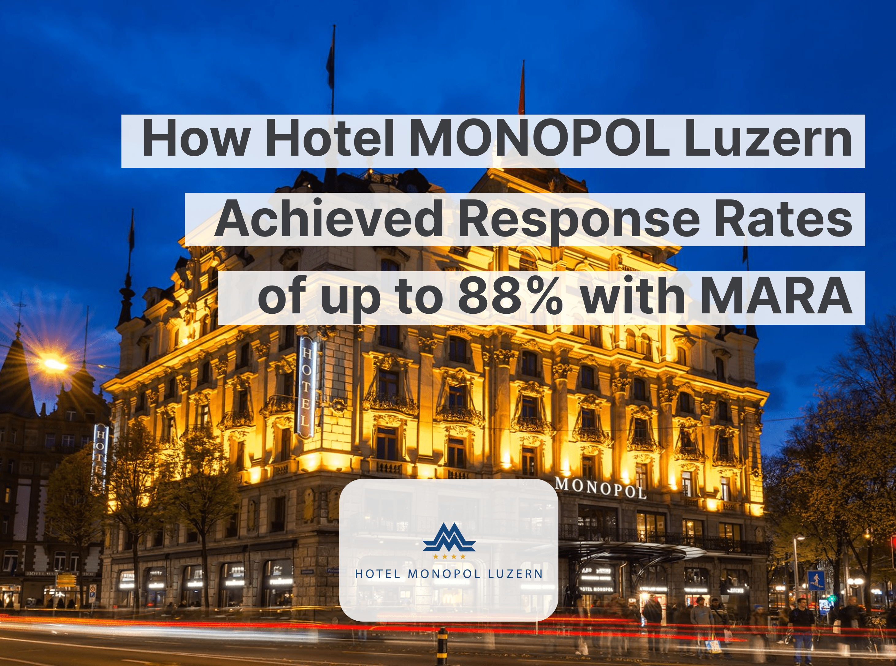 Cómo el Hotel MONOPOL Luzern logró tasas de respuesta de hasta el 88% con MARA