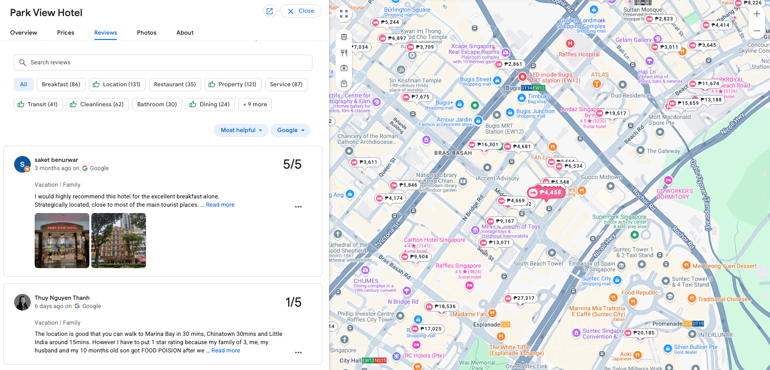 Reseñas de Google Maps
