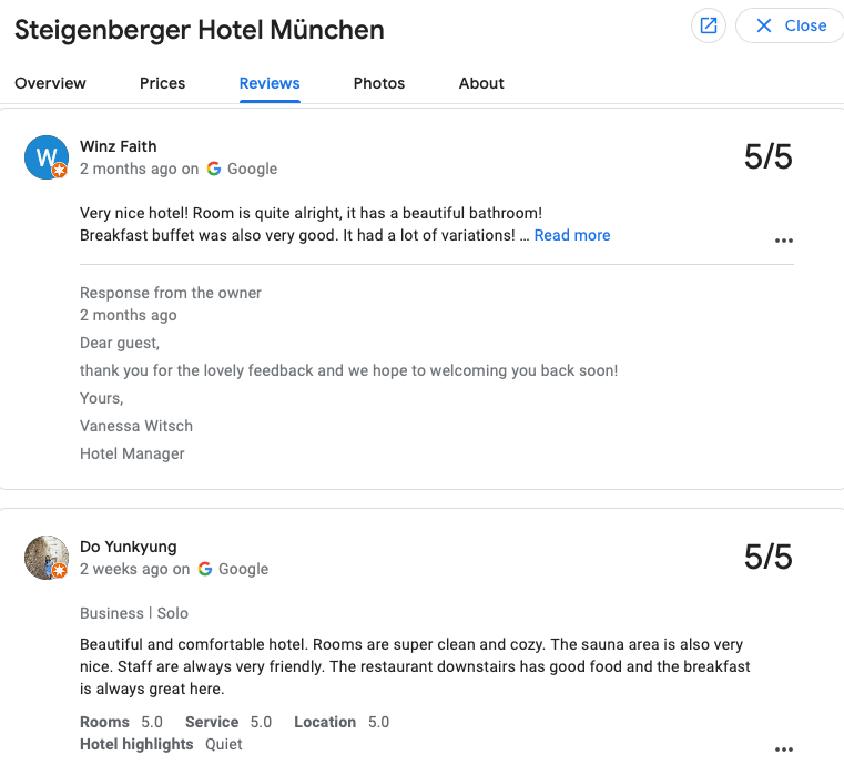 Google-Rezensionen sammeln