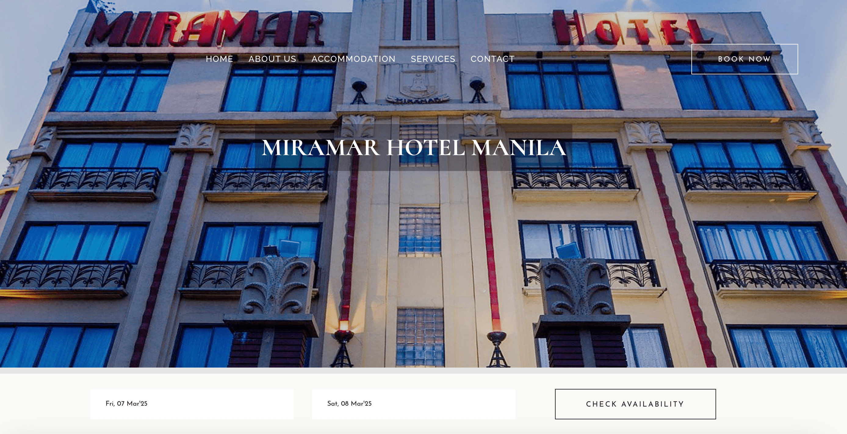 Sitio web de reservas de hoteles en Miramar