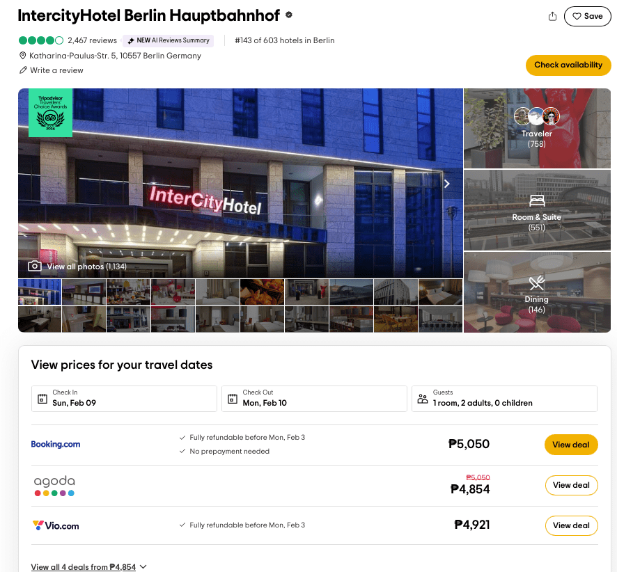 ottimizzazione dell'inserzione su TripAdvisor