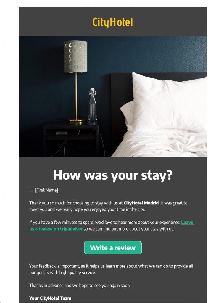 Review request email sample