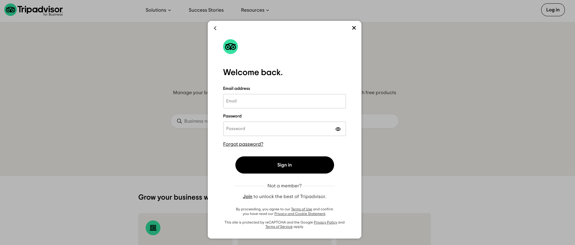 dettagli aziendali di TripAdvisor