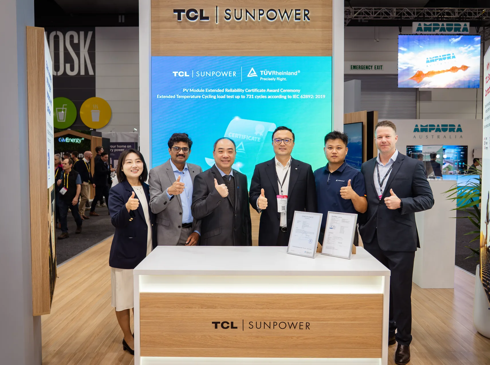 TCL Solar receives additional TUV Rheinland Certificates at All Energy, Australia
