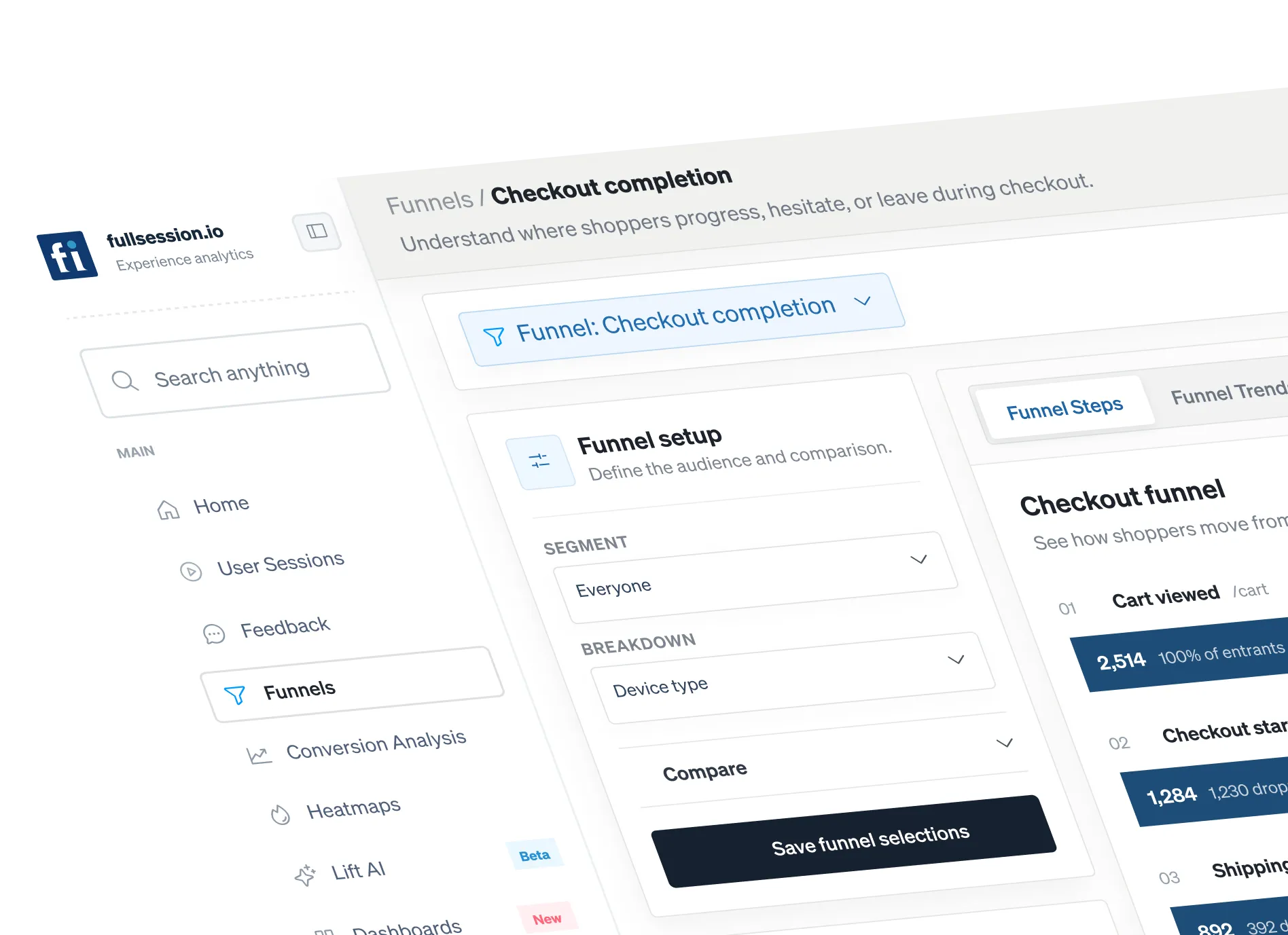 Funnels dashboard illustration