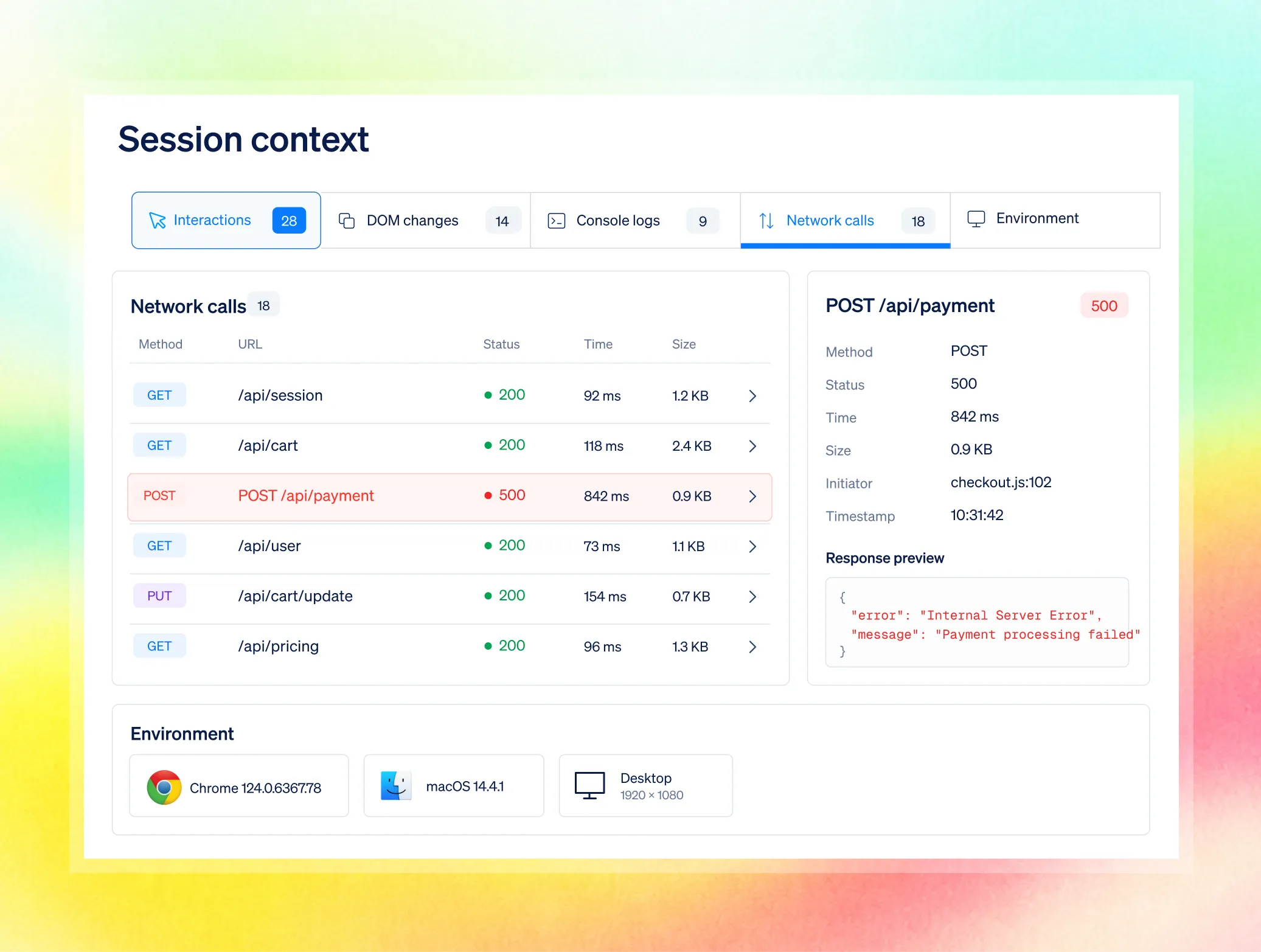 01 Session context dashboard illustration