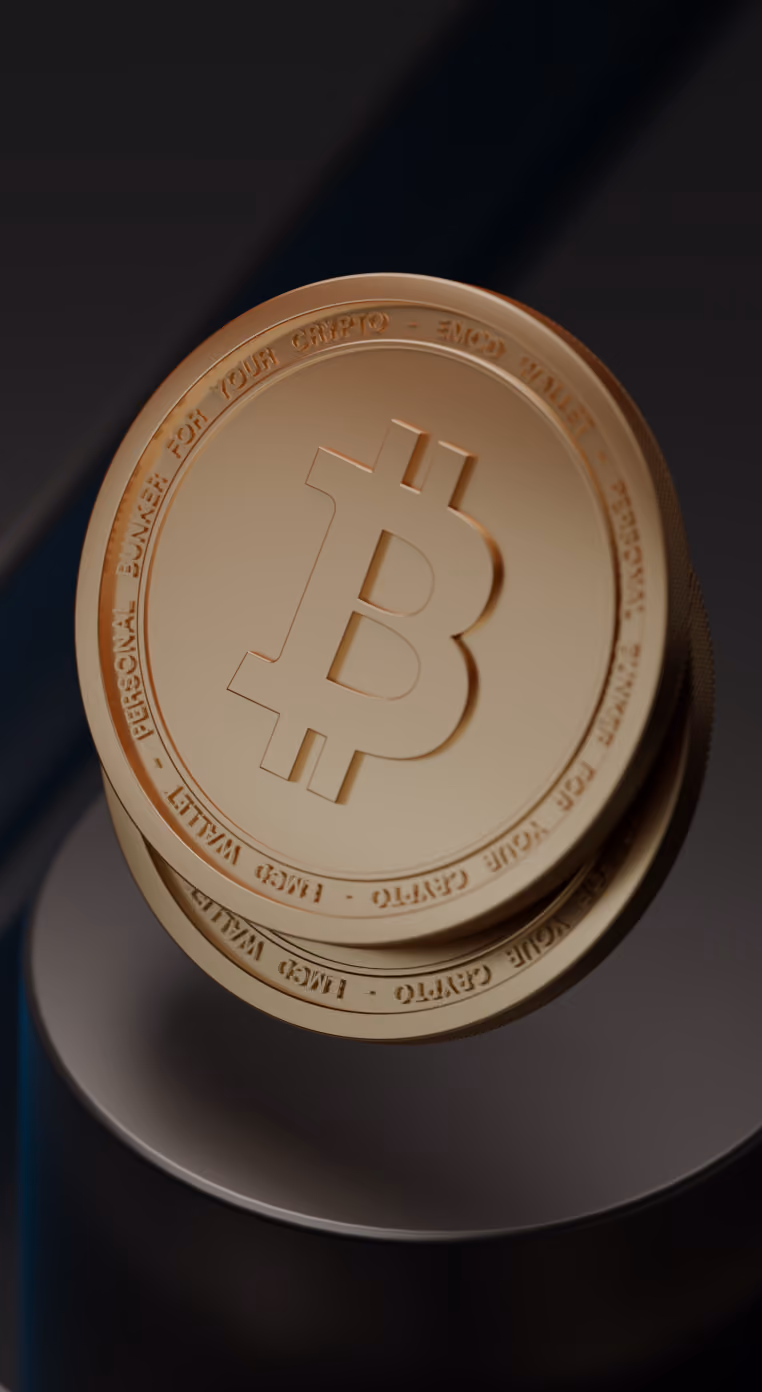 Crypto account showing Bitcoin, Tether, and USDC balances with maturity dates and progress bars.