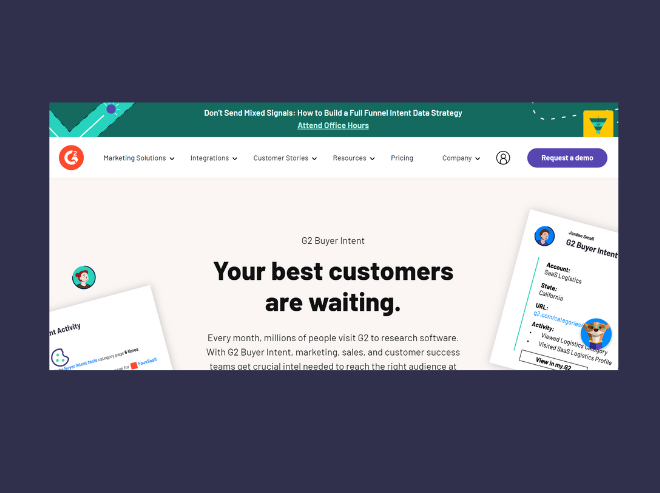 g2 - best b2b intent data provider