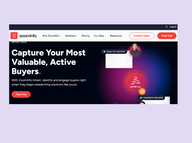 ZoomInfo's list building and contact data platform.