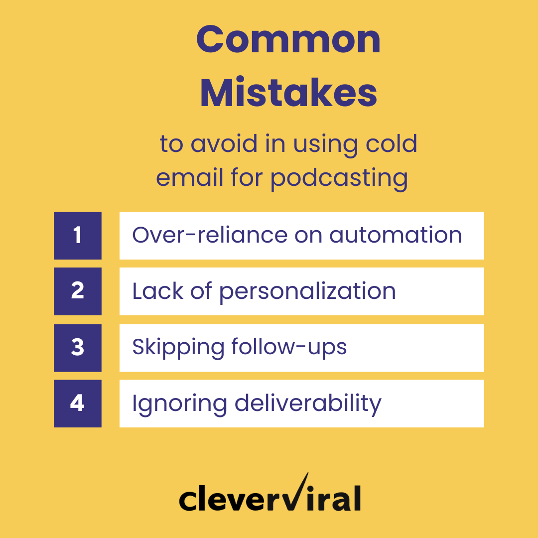common mistakes to avoid in your podcasting cold email campaign