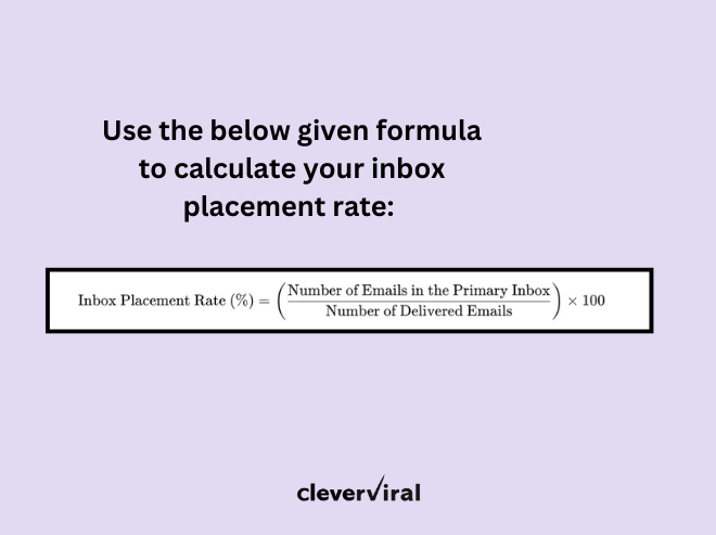 Inbox placement rate formula for calculation