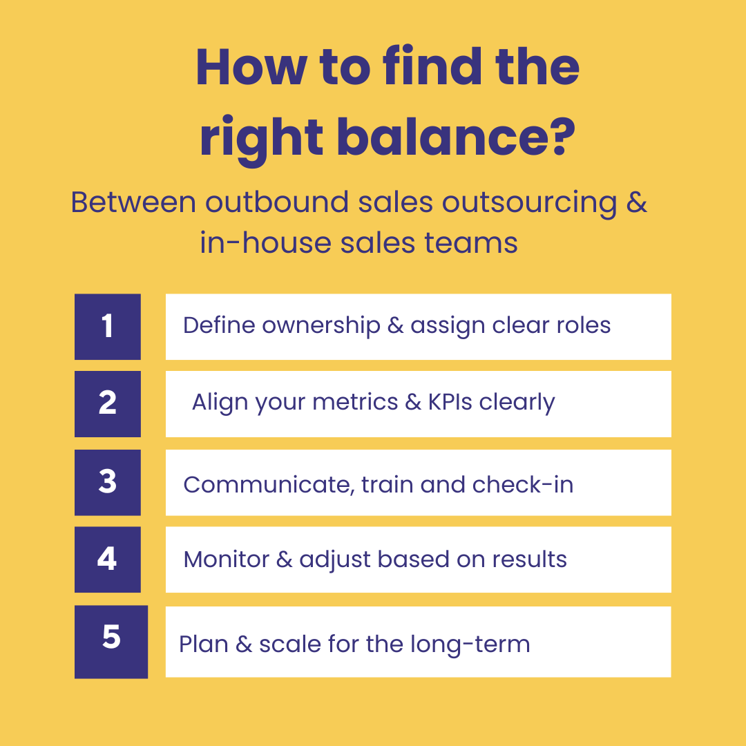 Key Steps to Help You Find the Right Balance When Comparing Outbound Sales Outsourcing vs. In-House Sales Teams
