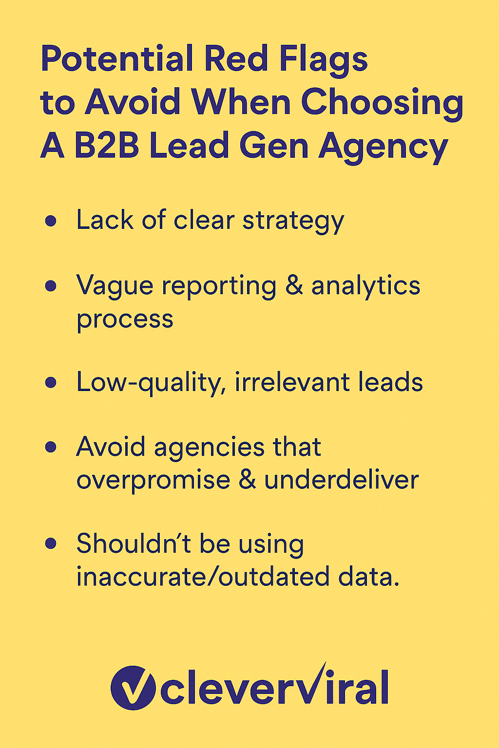 Red flags to avoid when you choose a B2B lead generation agency in 2025