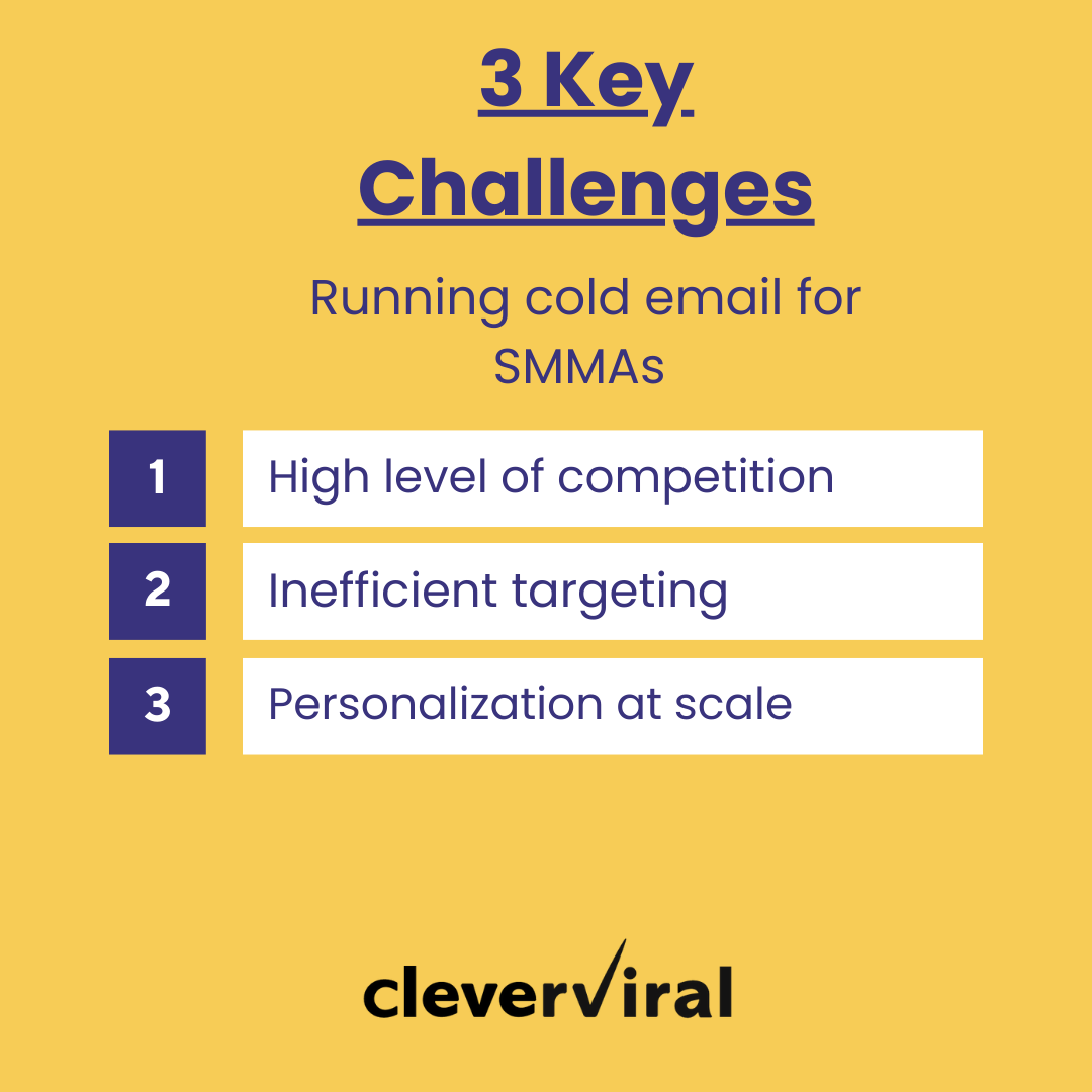 3 key challenges running cold email for SMMA