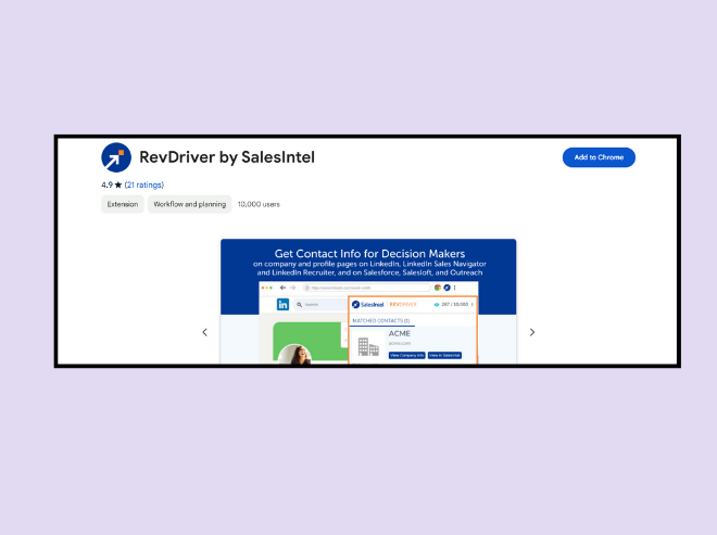 RevDriver: One of the recent email extractor tools for B2B businesses.