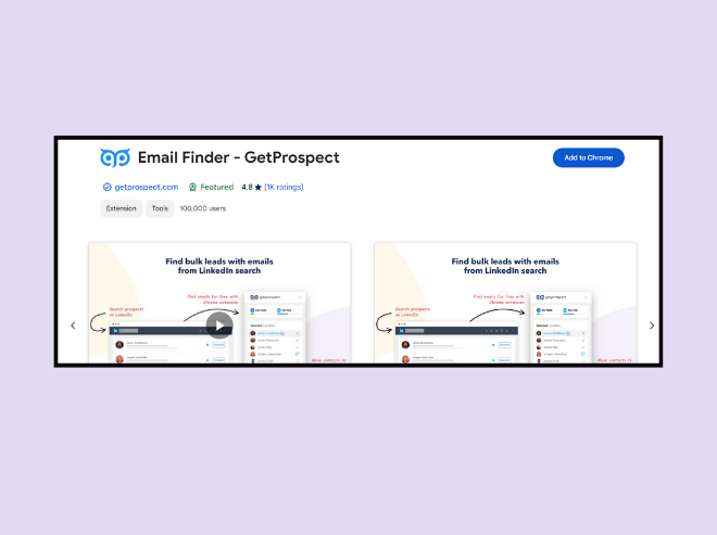 Get emails from LinkedIn with GetProspect