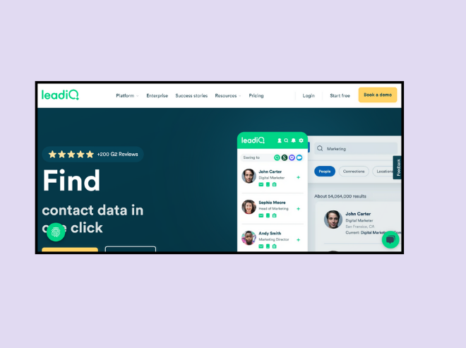 LeadIQ: Find contact data in a single click.