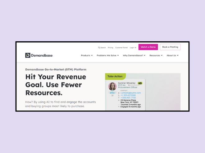 Demandbase: GTM platform & B2B contact data provider