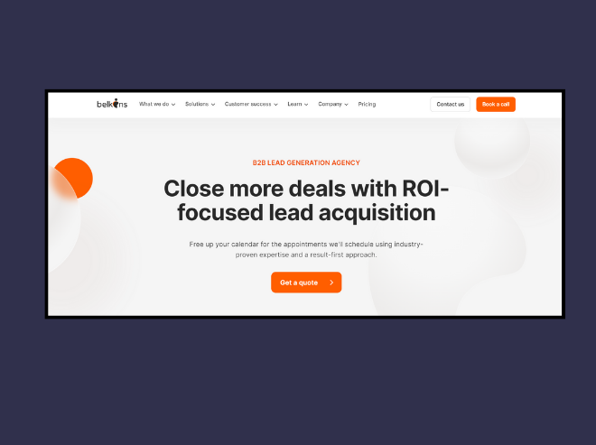 Belkins: Another popular Martal Group competitor offering appointment setting, sales development & outreach solutions. 