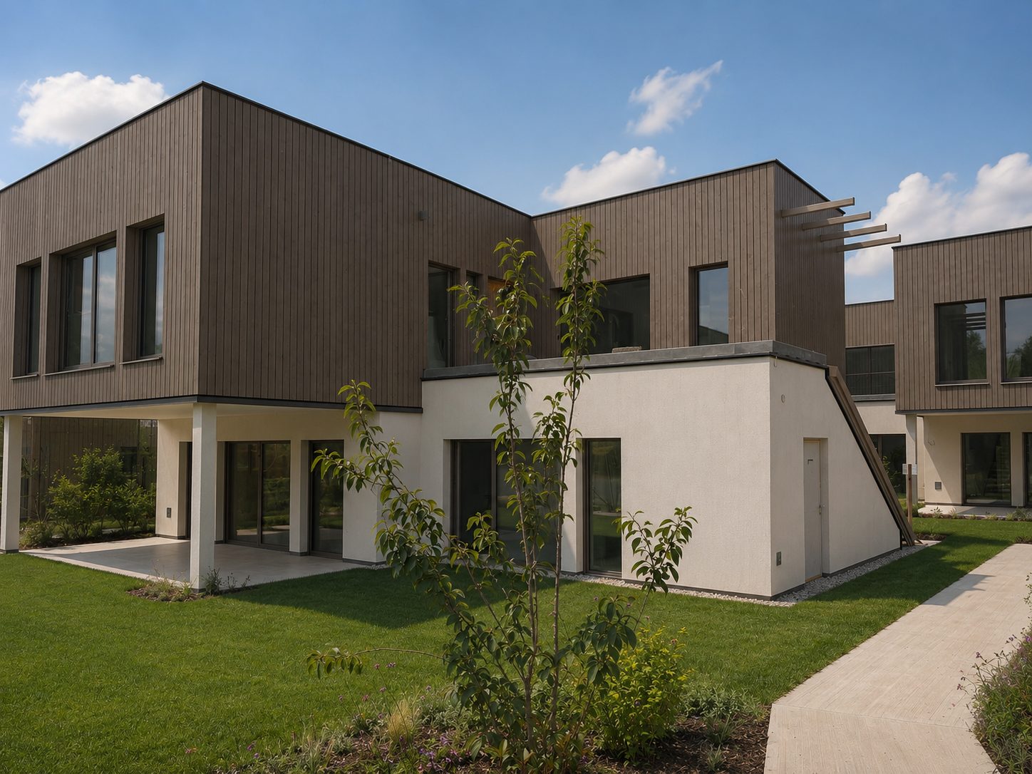 Gartenseite der Suiten 7 und 8
