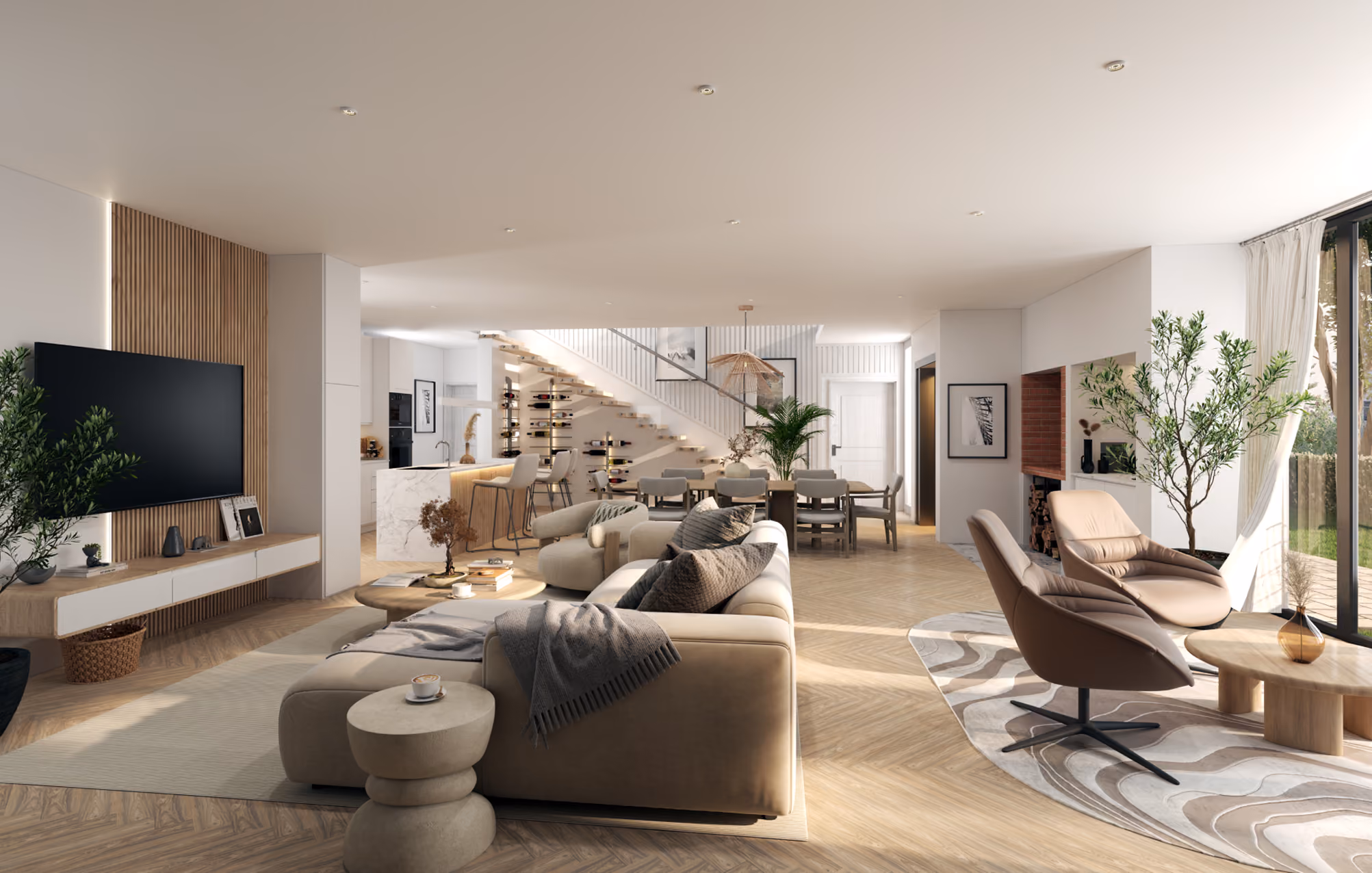 Bright contemporary interior at Stellenbosch Village
