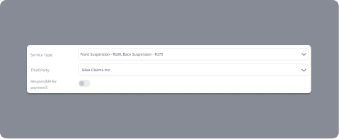Select an appropriate party for each transaction in Hubtiger