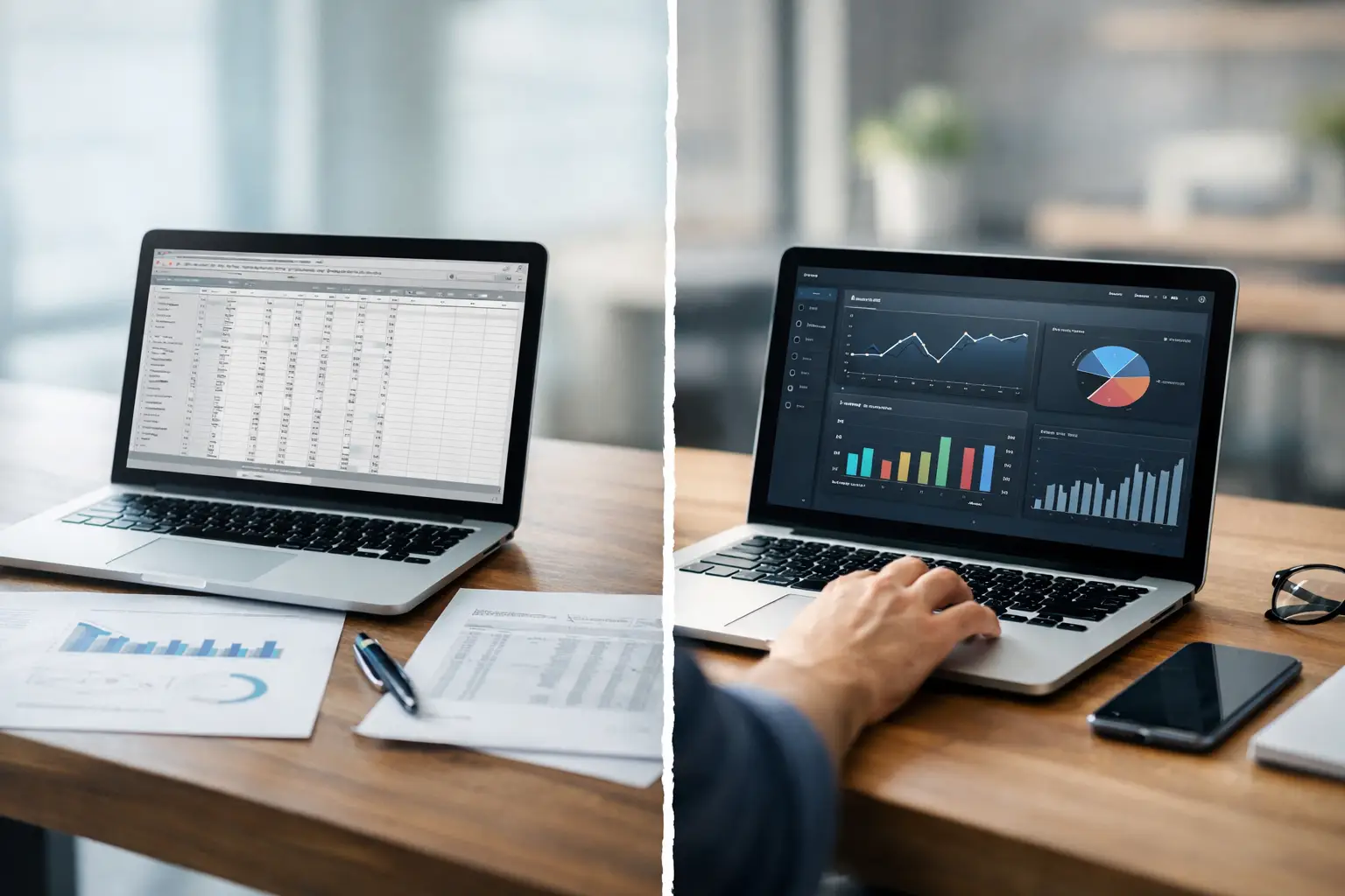 Business replacing spreadsheet-based processes with custom software to improve efficiency and reporting.